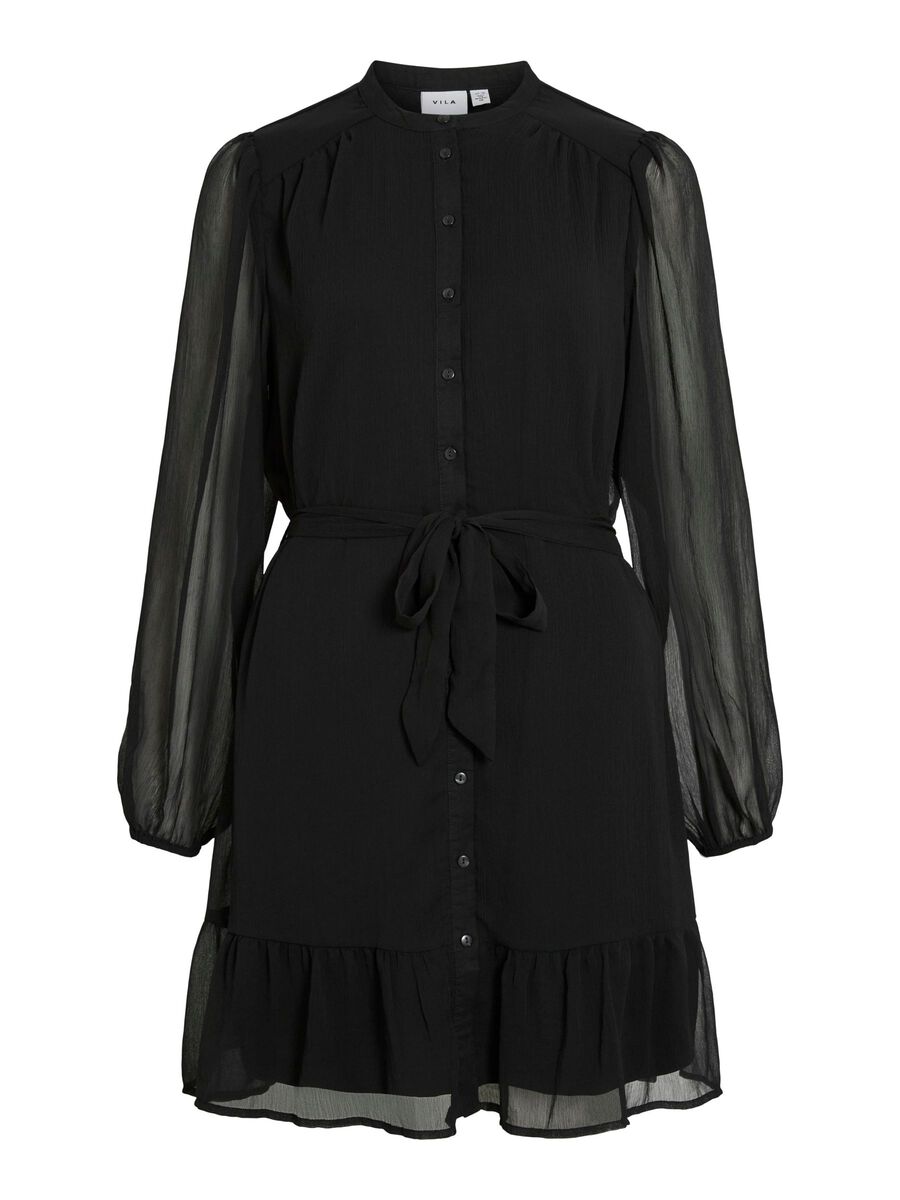 Allie Long Sleeve Mini Dress (Black Beauty)