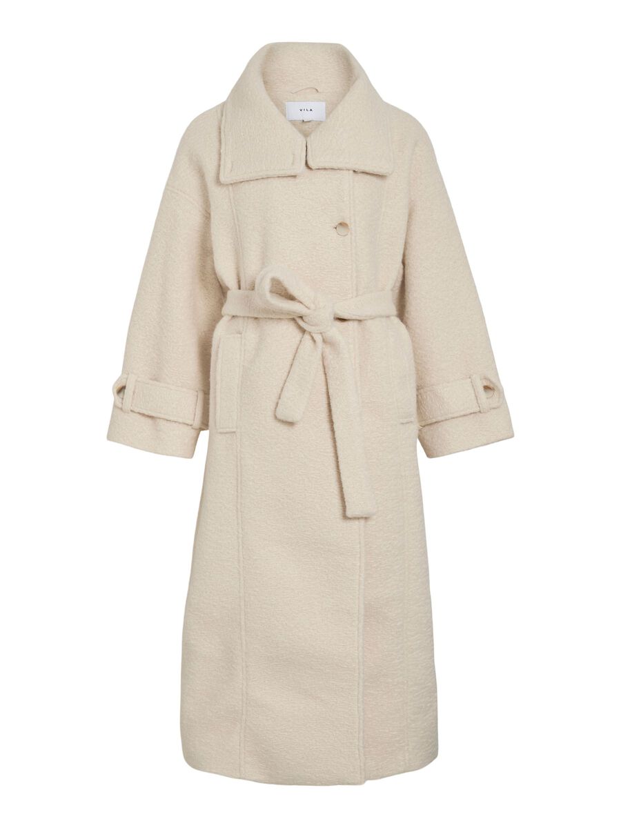 Kera Boucle Belted Coat (Birch)
