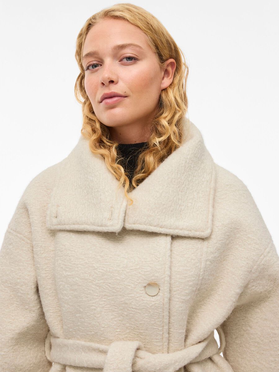 Kera Boucle Belted Coat (Birch)