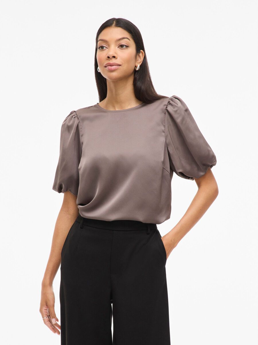 Vanessa Puff Sleeve Top (Falcon)
