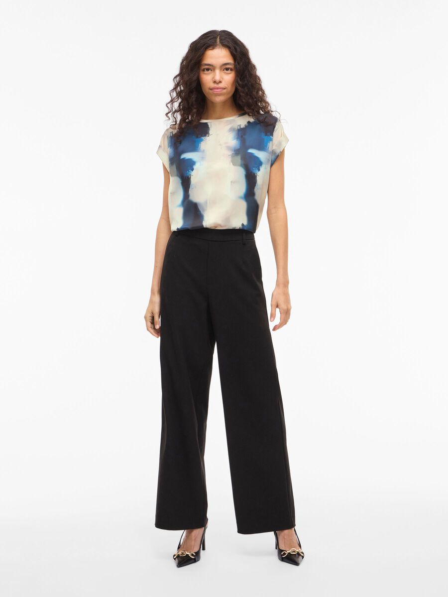 Evanne Satin Top (Navy Blazer/Hia Blue)
