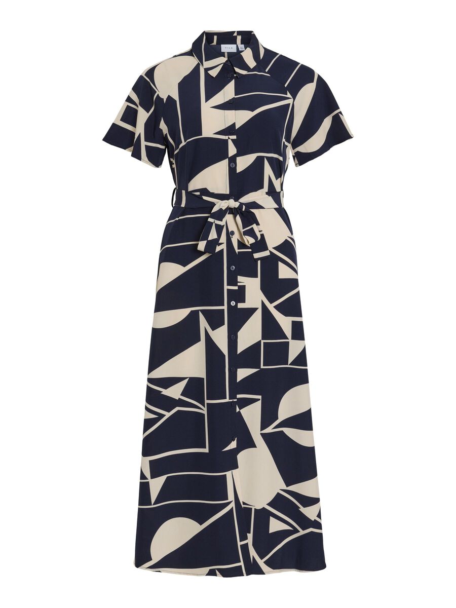 Eve Midi Shirt Dress (Navy/Birch)
