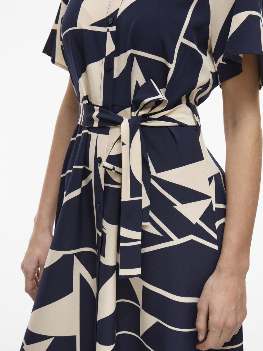 Eve Midi Shirt Dress (Navy/Birch)