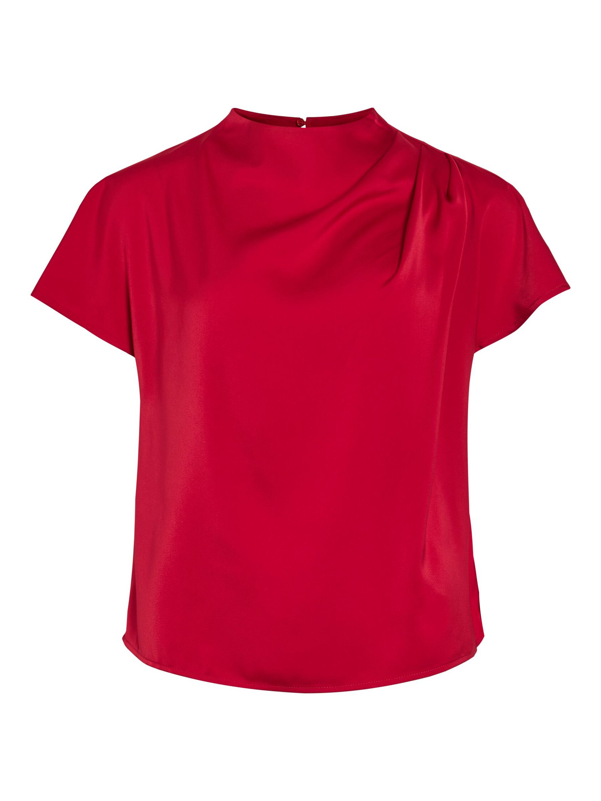 Mina Funnel Neck Top (Jester Red)