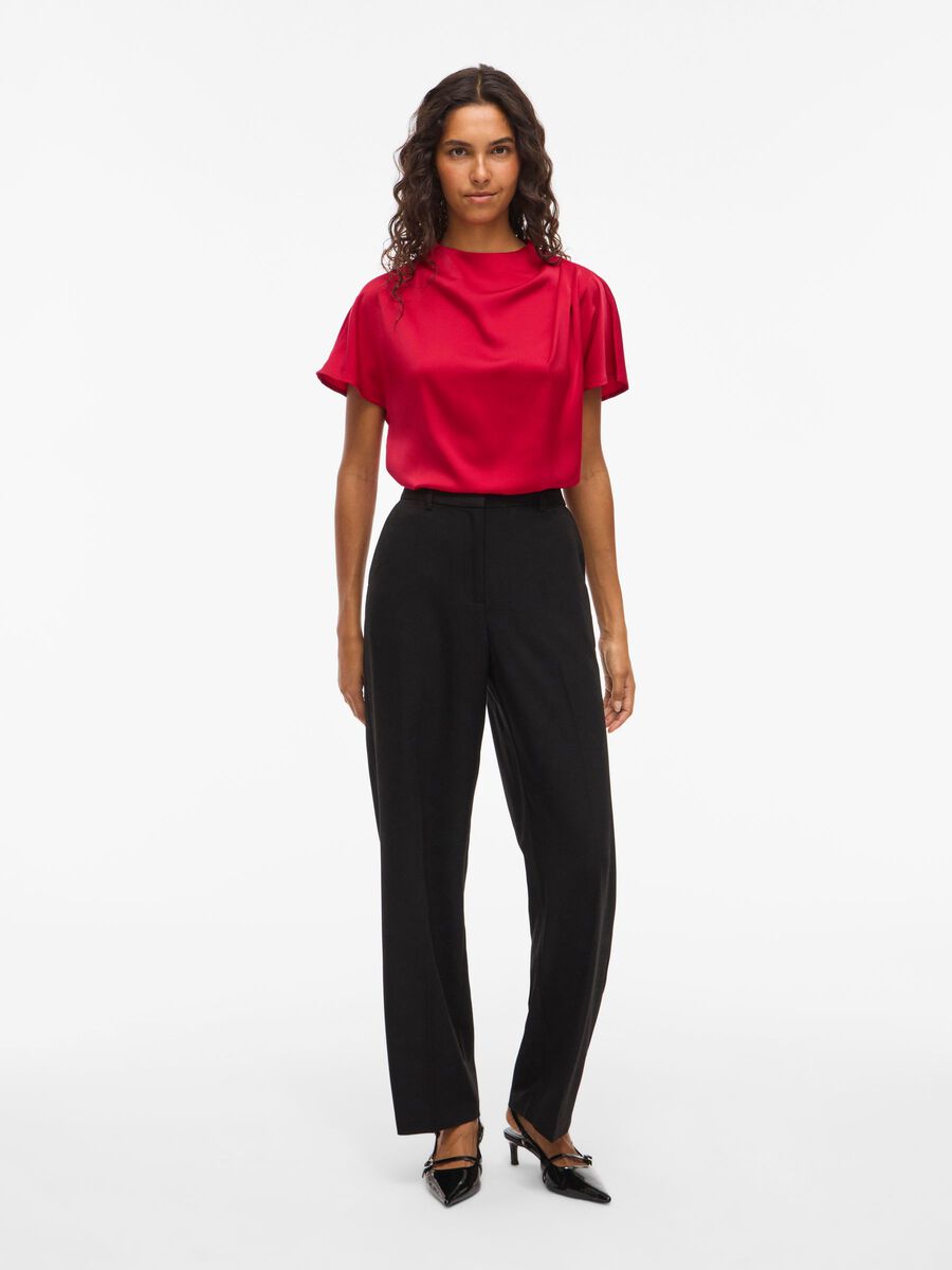 Mina Funnel Neck Top (Jester Red)