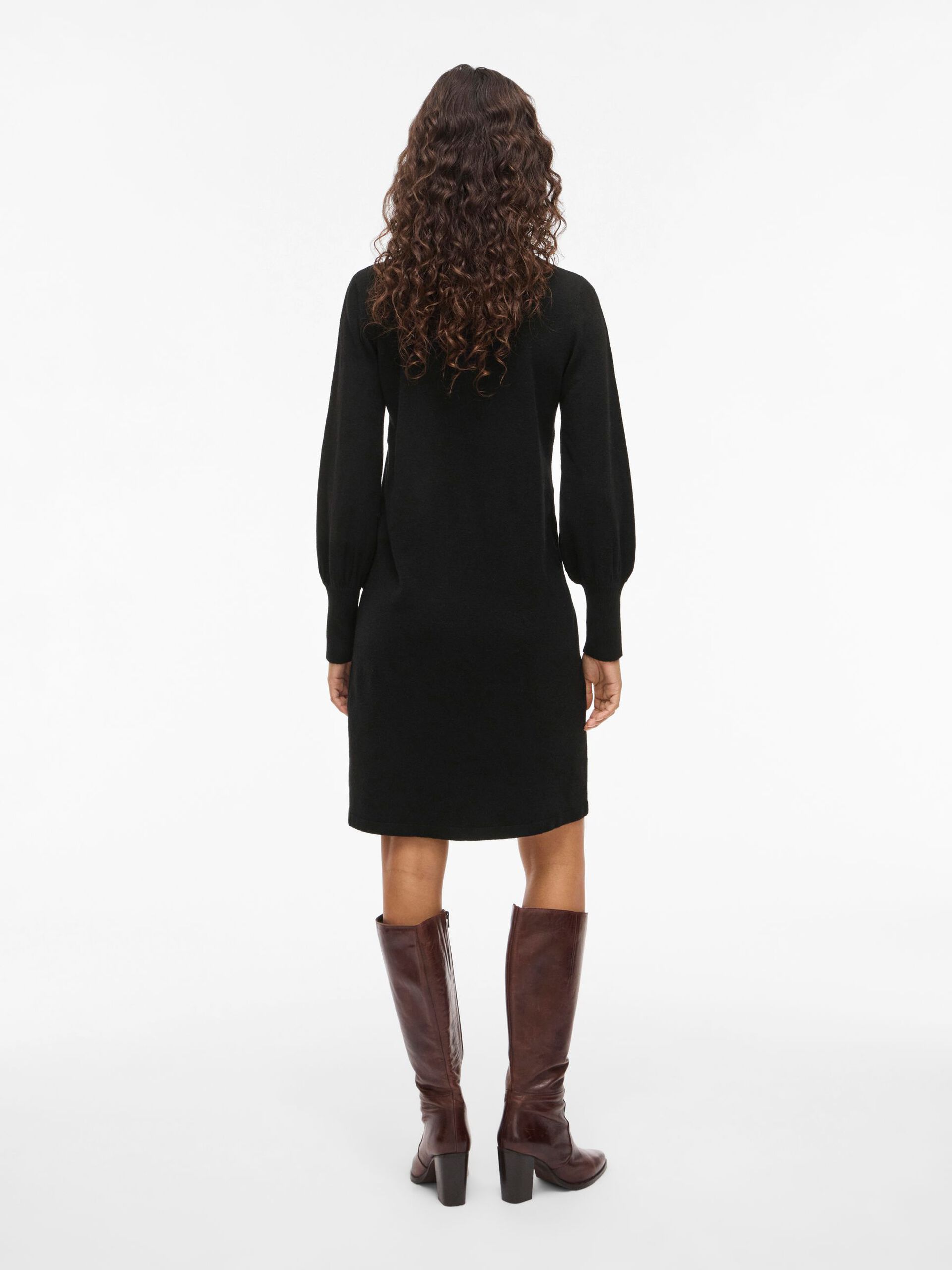 Kerry Long Sleeve Knit Dress (Black Beauty)