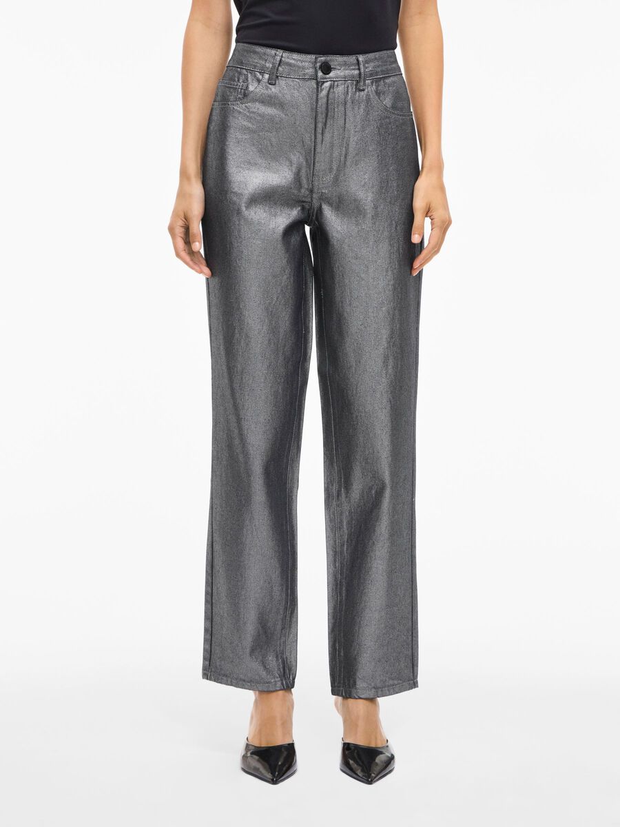 Glenda Glitter Jeans (Dark Silver)