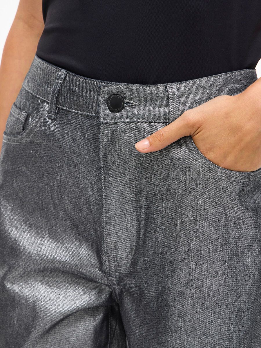 Glenda Glitter Jeans (Dark Silver)