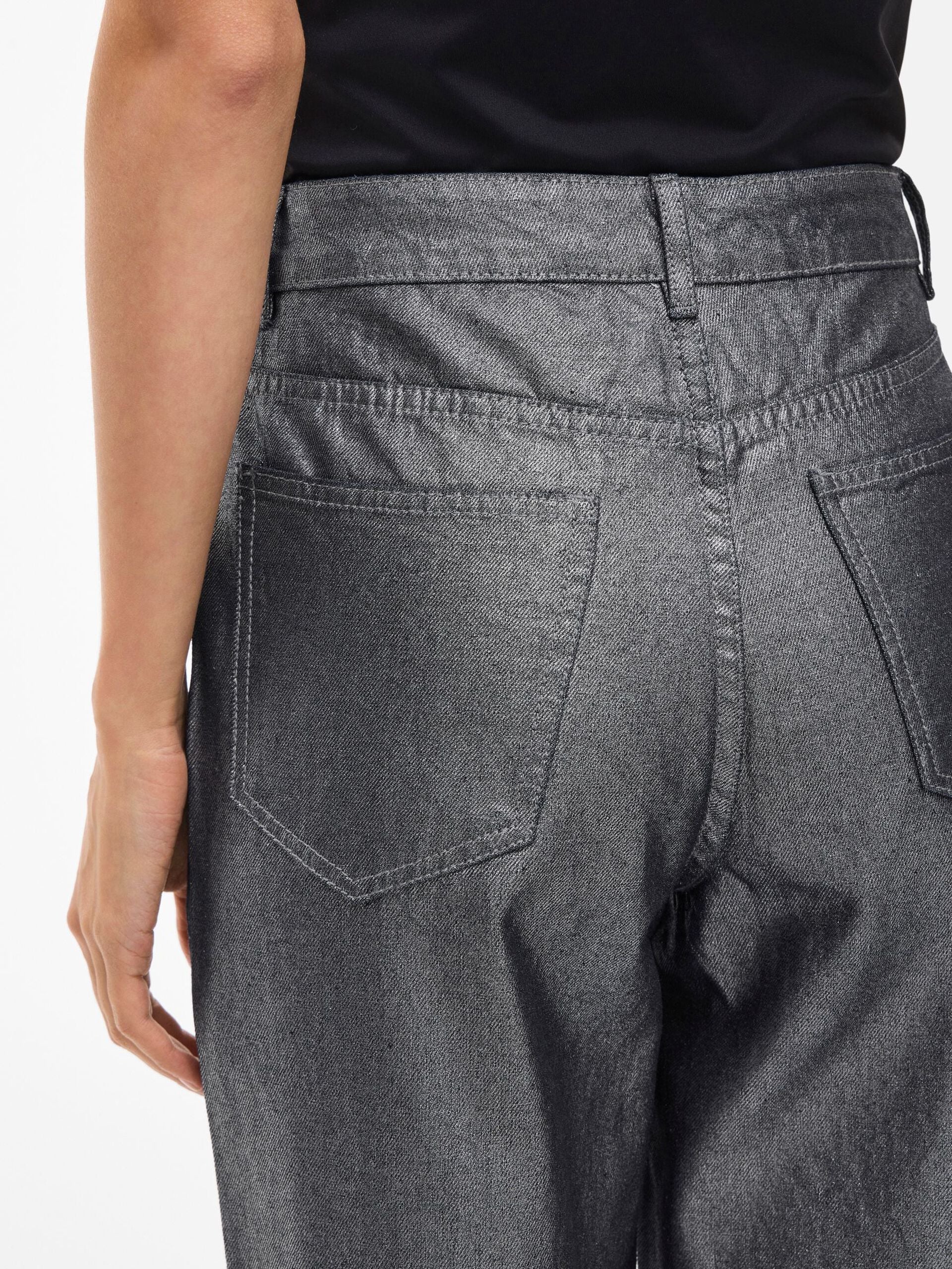 Glenda Glitter Jeans (Dark Silver)