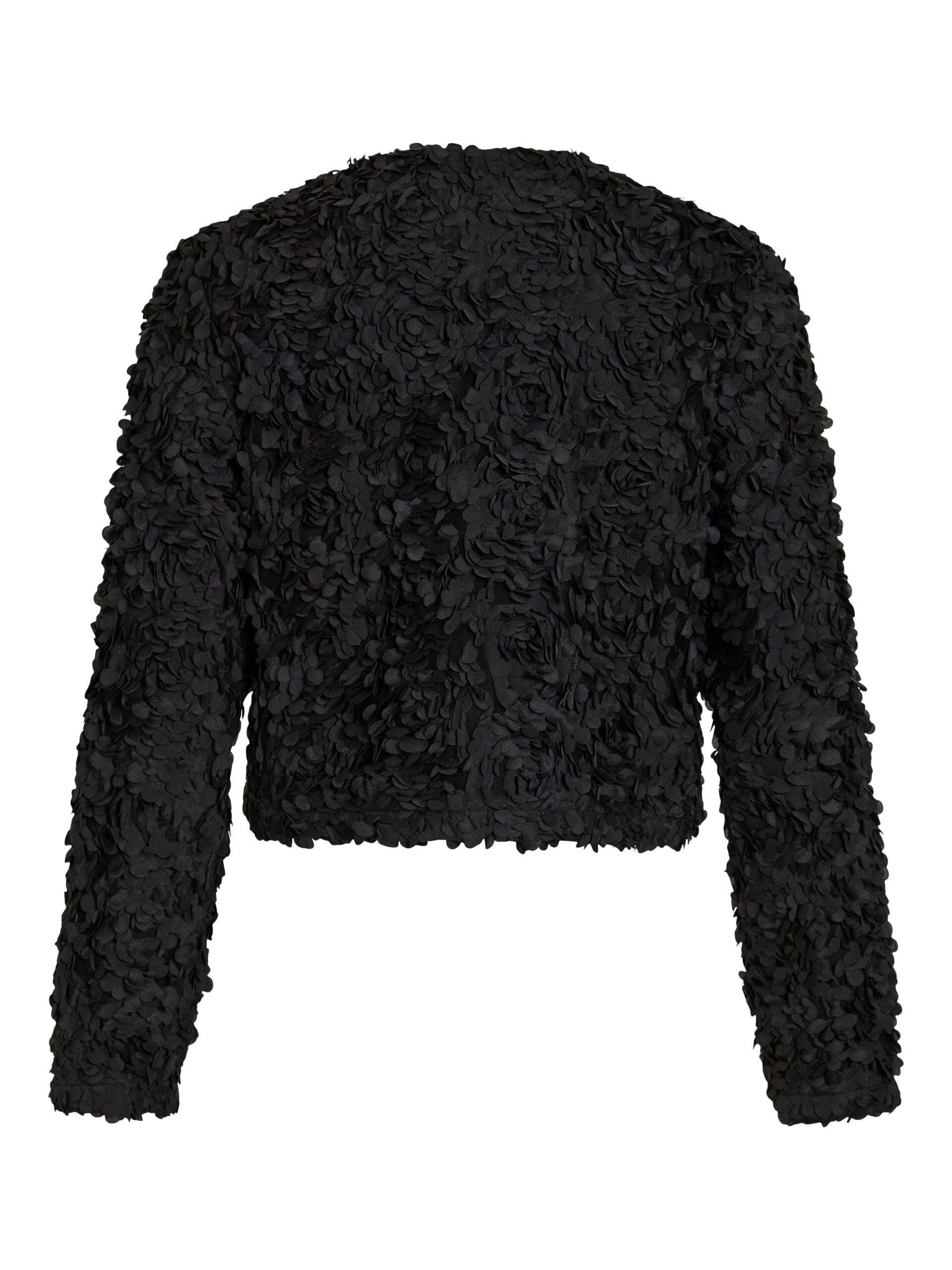 Rosie Textured Cardigan (Black Beauty)