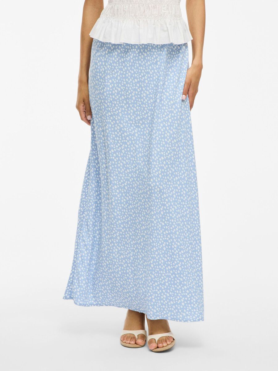 Sky Maxi Skirt (Kentucky Blue/White Flower)
