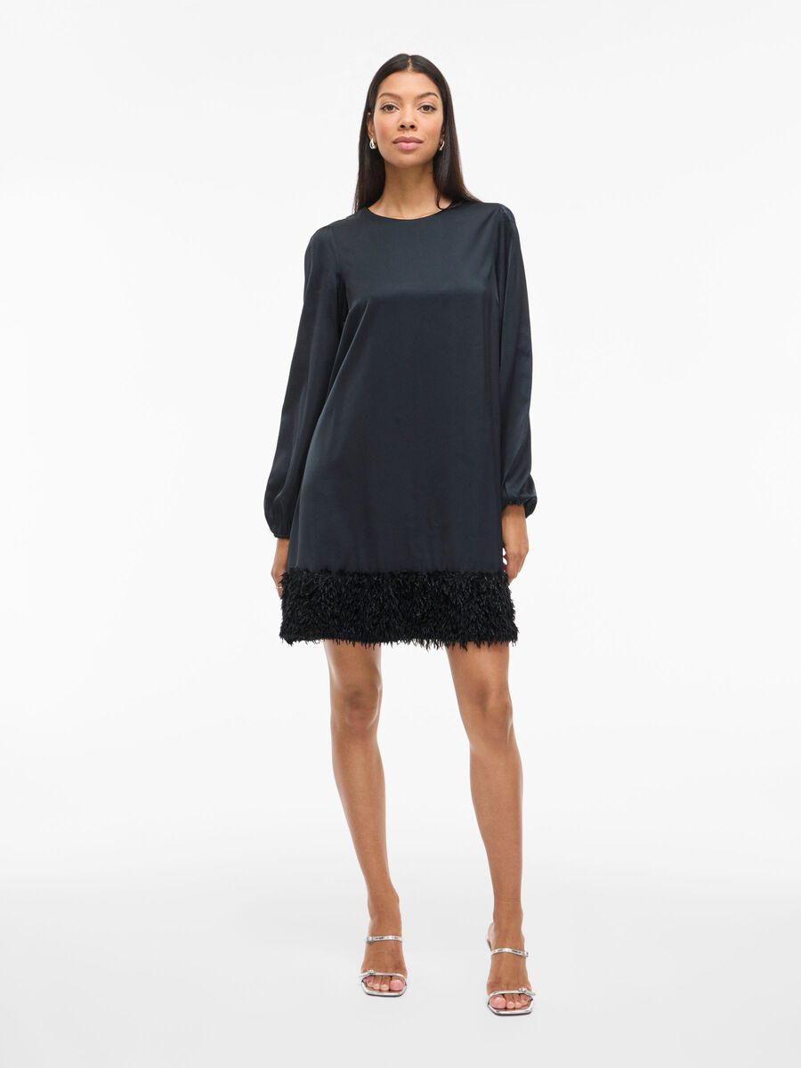 Veer Long Sleeve Mini Dress (Black Beauty)