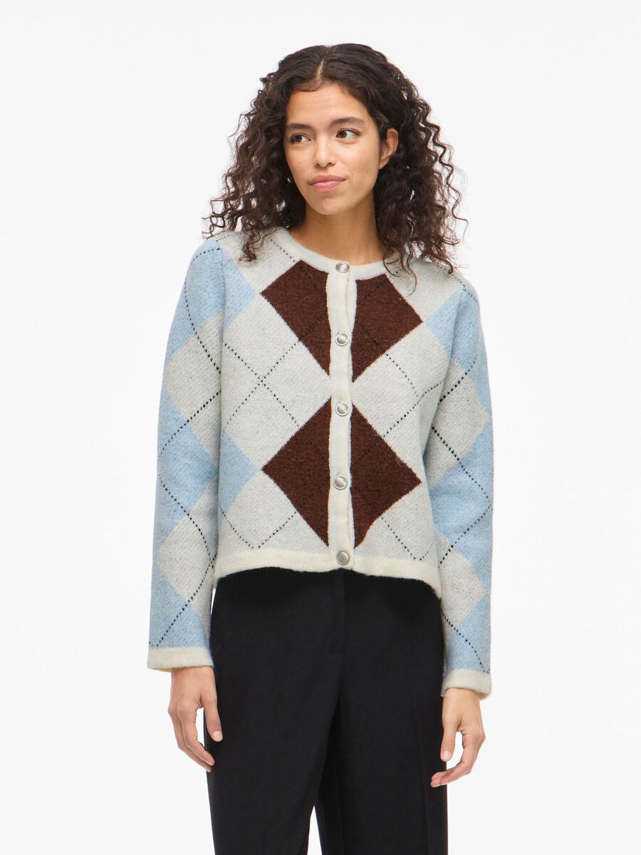 Kayla Knit Cardigan (Birch/Cherry)