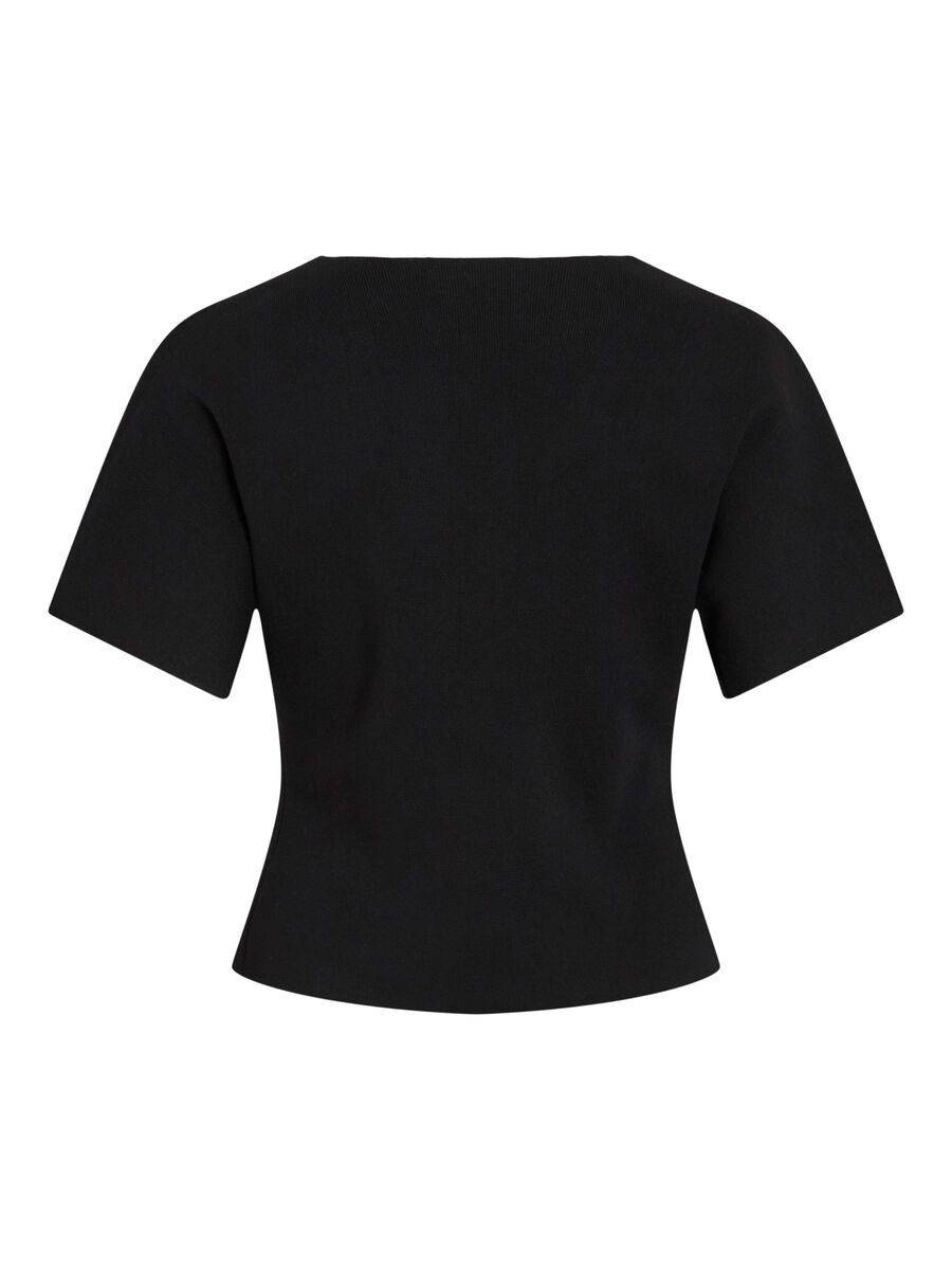 Sway Short Sleeve Knitted Cardigan (Black Beauty)