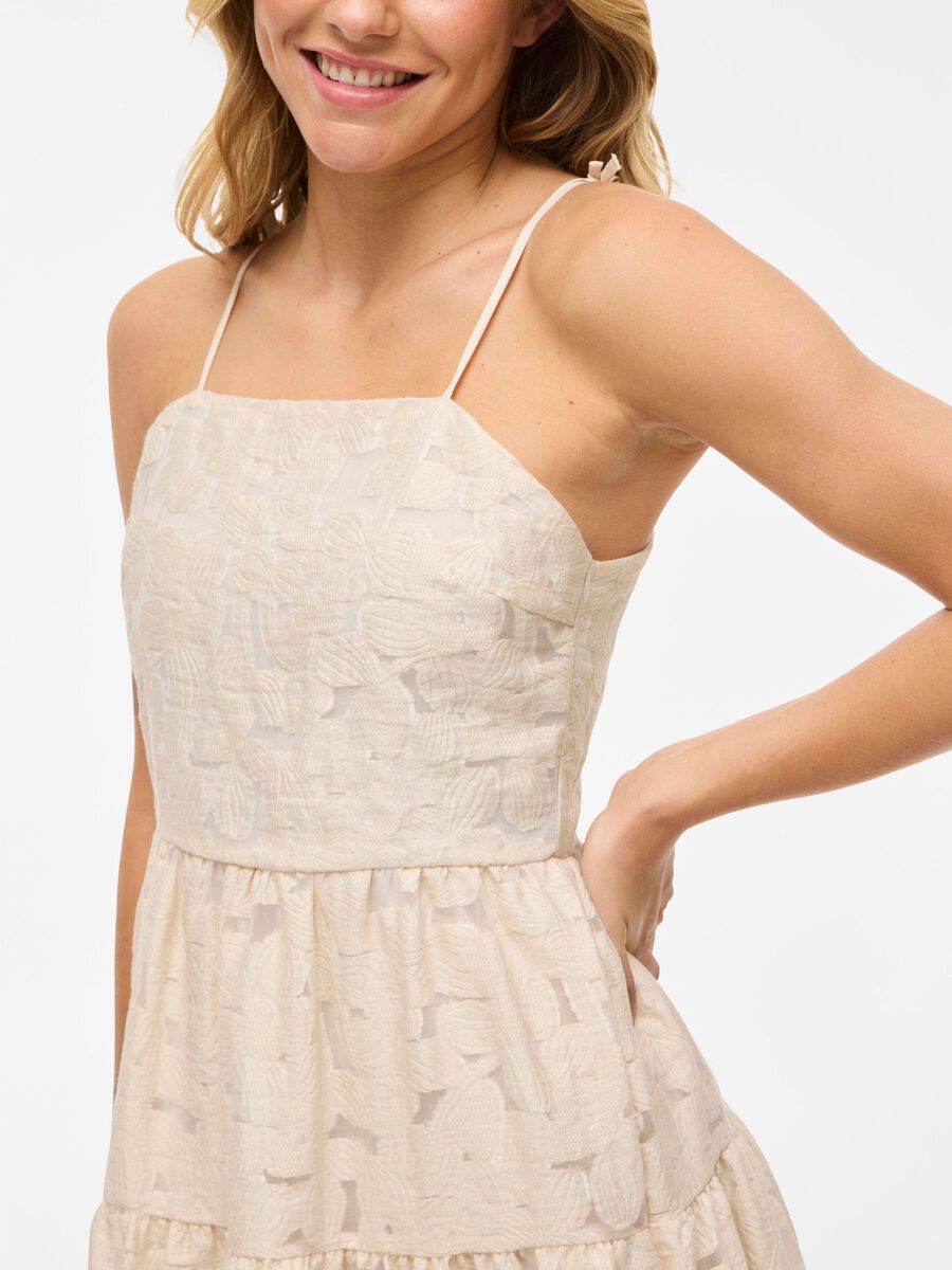 Helna Strap Midi Dress (Birch/Jacquard)