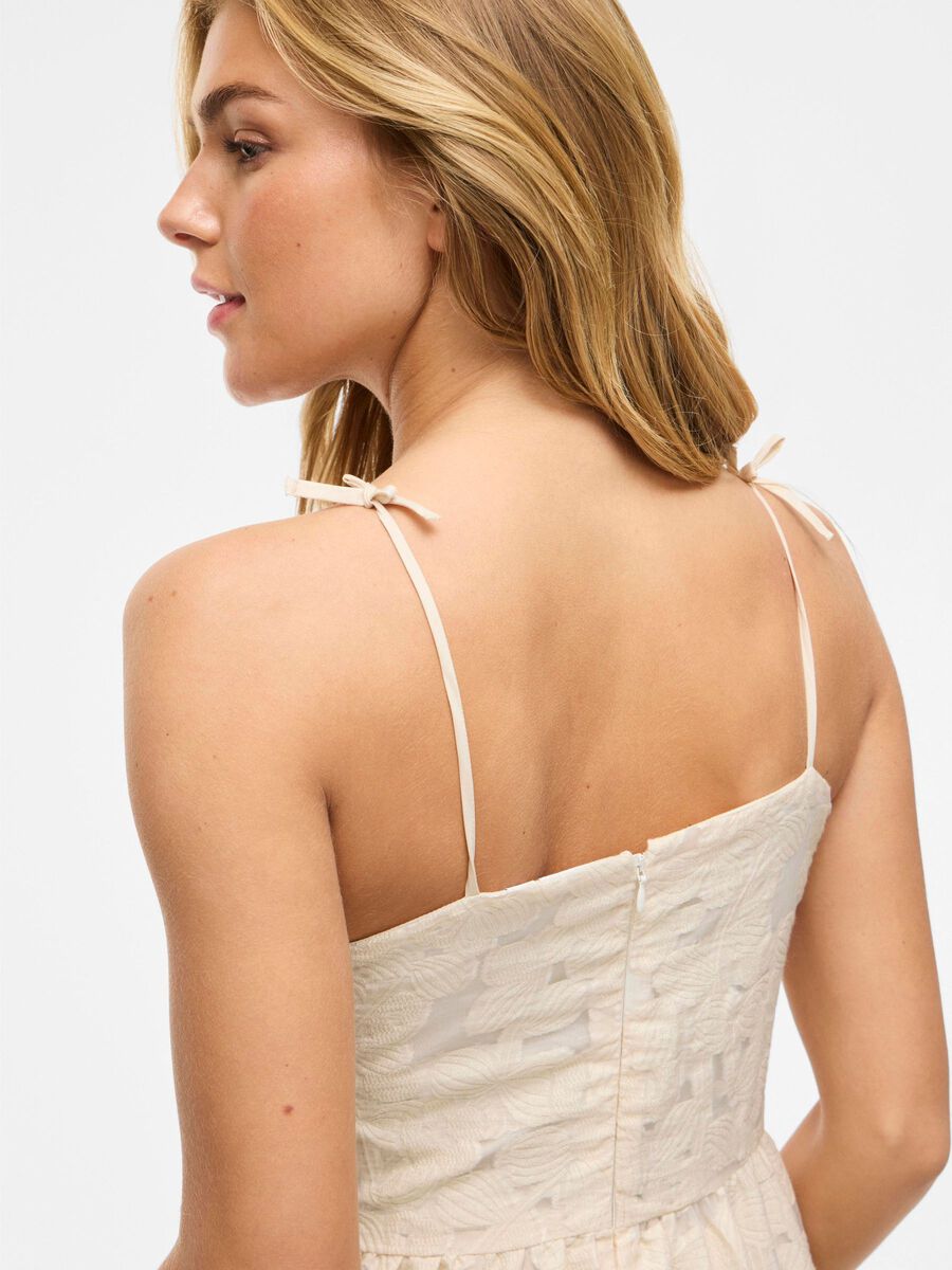 Helna Strap Midi Dress (Birch/Jacquard)