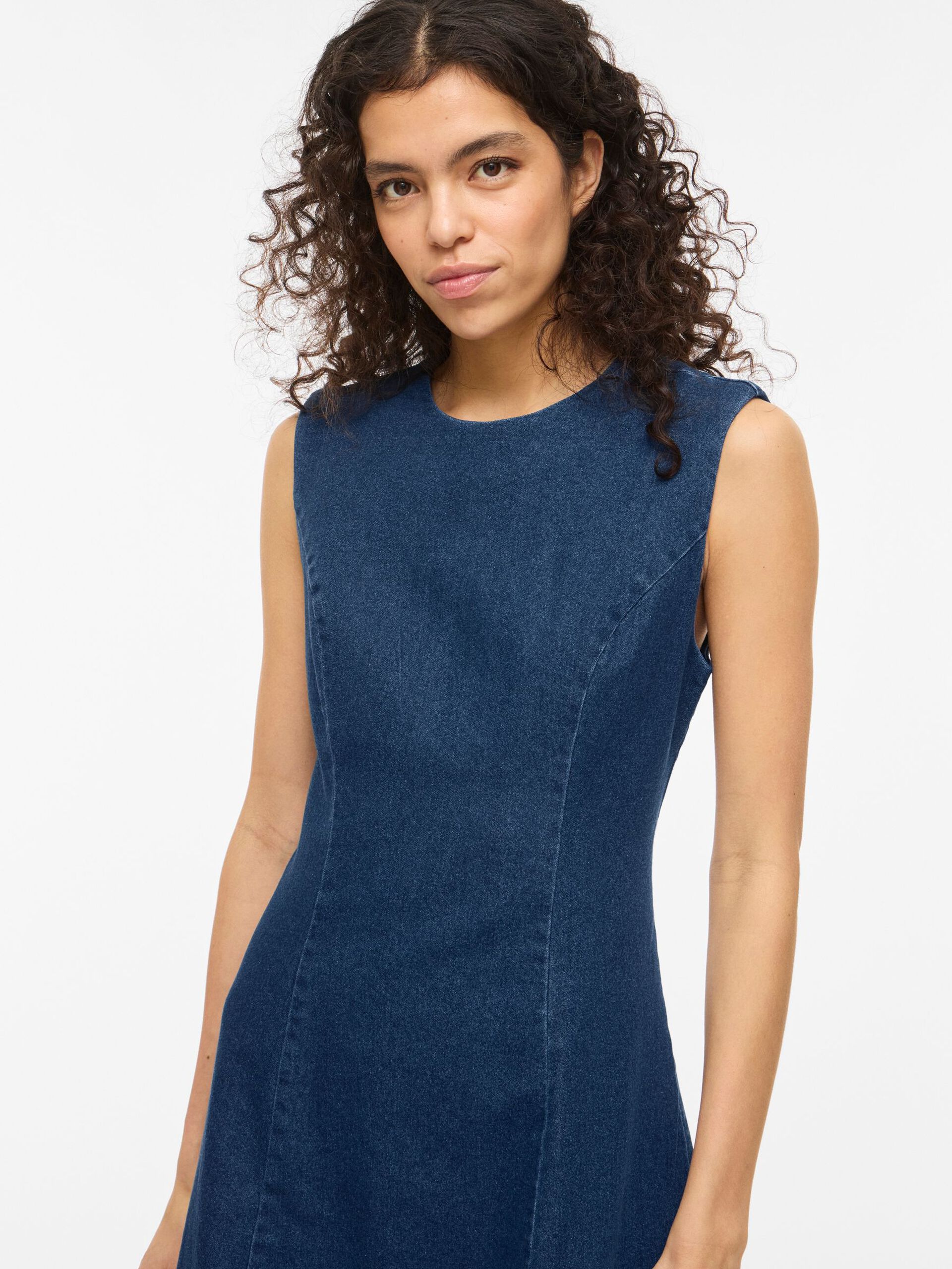 Amanda Denim Ankle Dress (Dark Blue Denim)