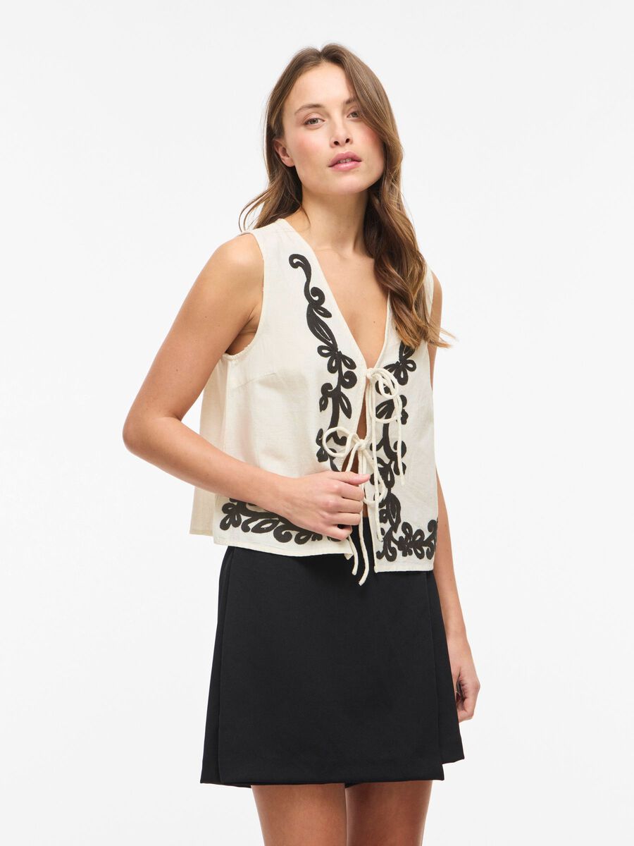 Polly Top (Cream/Black)