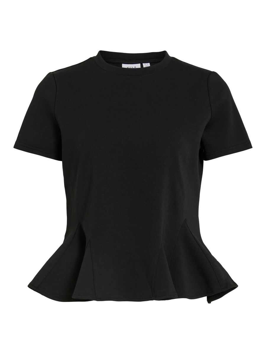 Mera Peplum T-Shirt (Black Beauty)