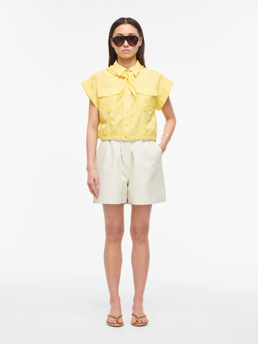 Veda Sleeveless Shirt (Freesia/Cloud Dancer)