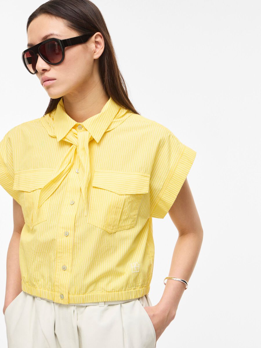 Veda Sleeveless Shirt (Freesia/Cloud Dancer)