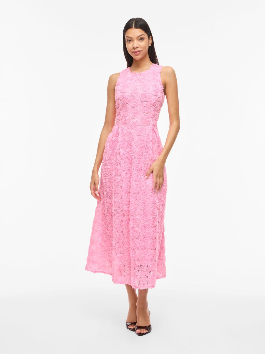 Gloria Midi Dress (Bonbon Pink)