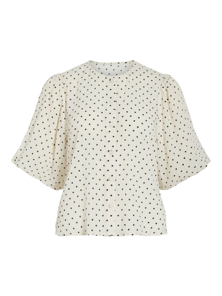 Emma Blouse (Cloud Dancer/Black Dots)