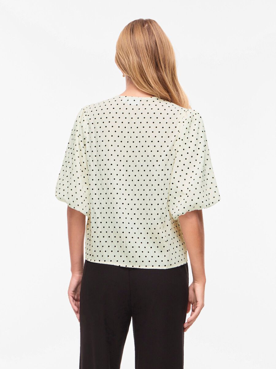 Emma Blouse (Cloud Dancer/Black Dots)