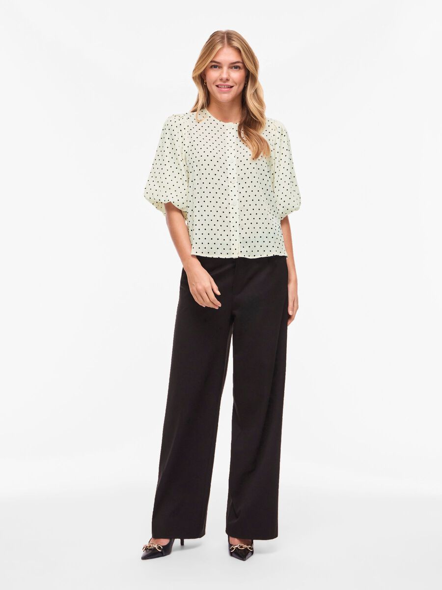 Emma Blouse (Cloud Dancer/Black Dots)
