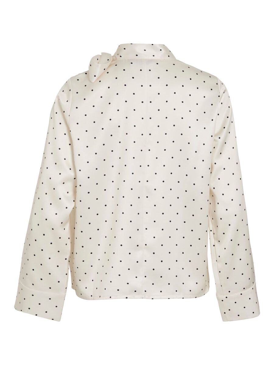 Fadia Bow Top (Cloud Dancer/Black Dots)