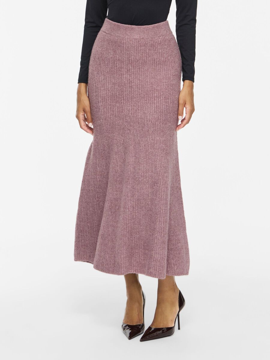 Vicki Knitted Midi Skirt (Nostalgia Rose)