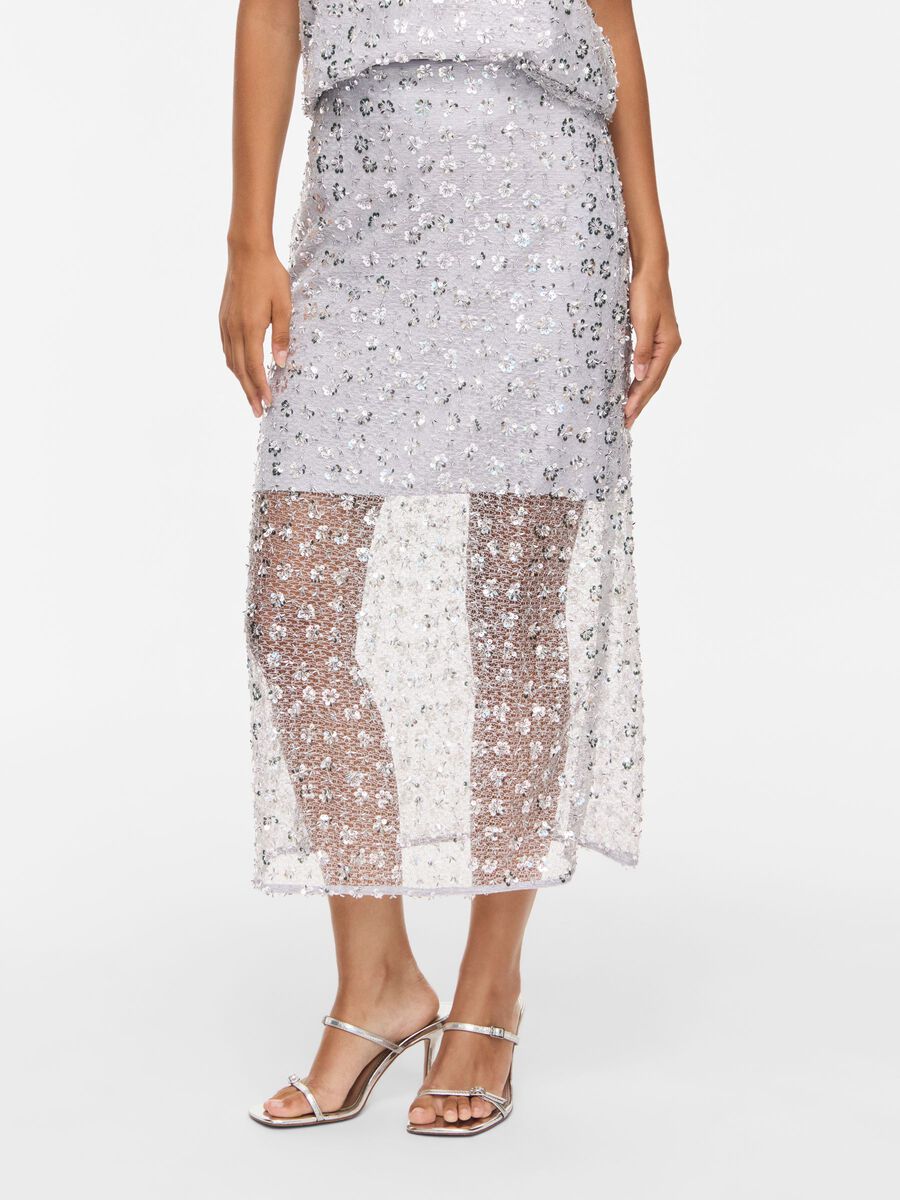 Liza Midi Skirt (Silver)