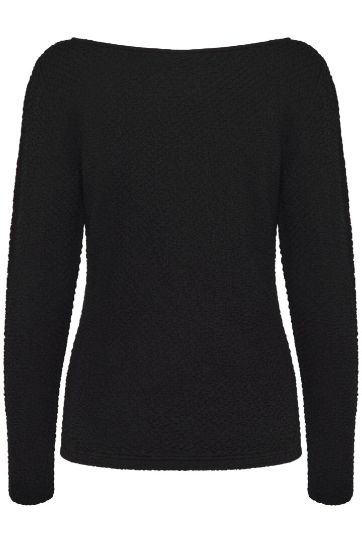 Margita Long Sleeve Top (Black)