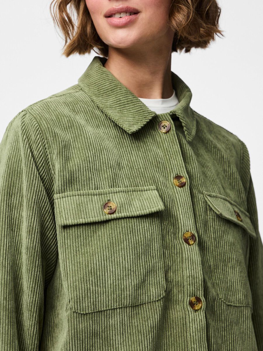 Aoife Corduroy Shirt (Olivine)
