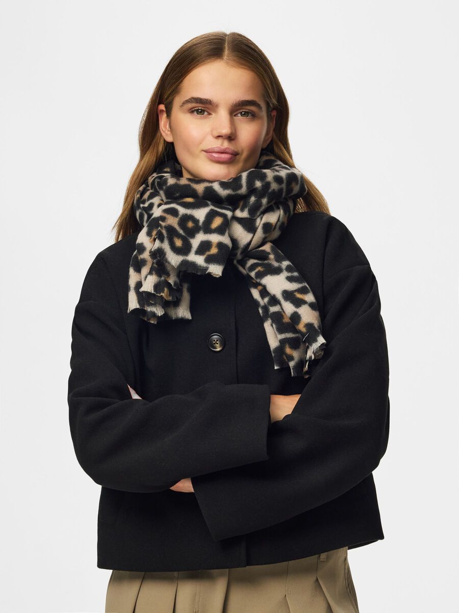 Leopard Scarf (Black/Leopard)