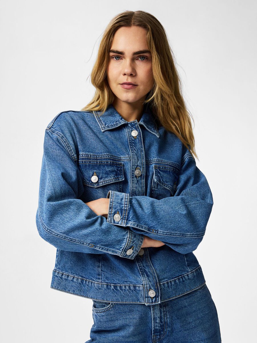 Elma Denim Jacket (Medium Blue)