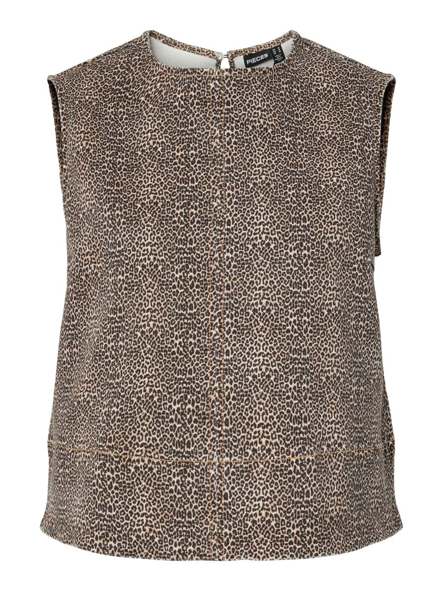 Lume Sleeveless Top (Rawhide/Mini Leo)