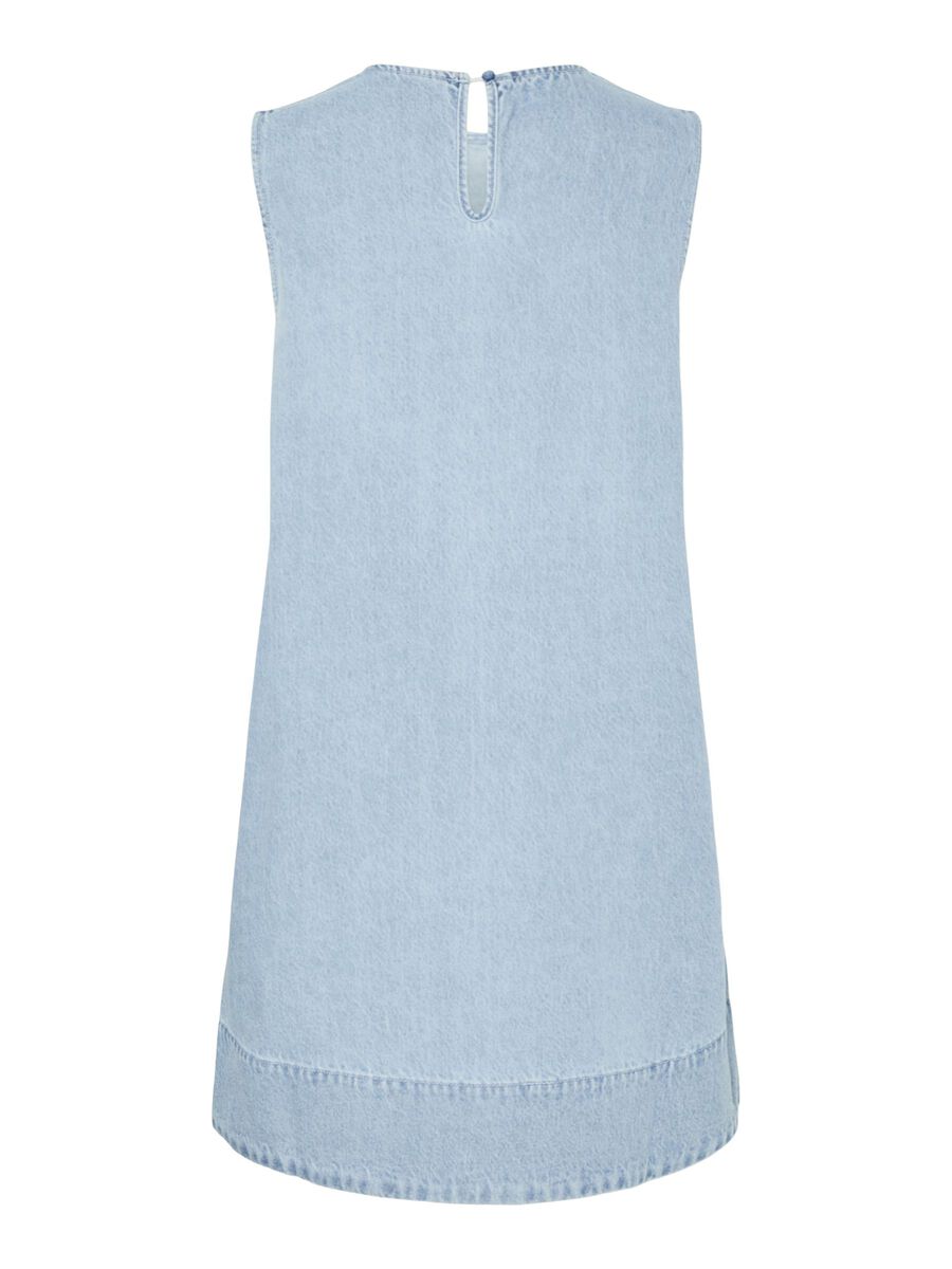 Flora Denim Dress (Light Blue)