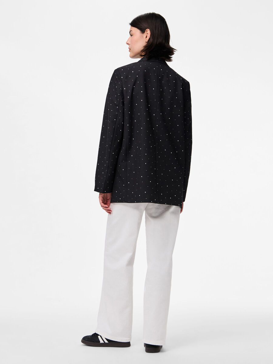 Michelle Rhinestone Blazer (Black)