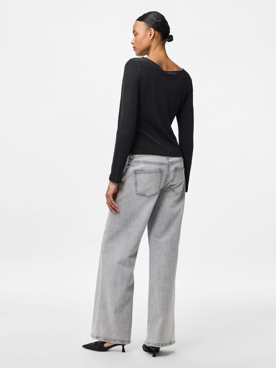 Jina Glitter Top (Black/Black Lure)