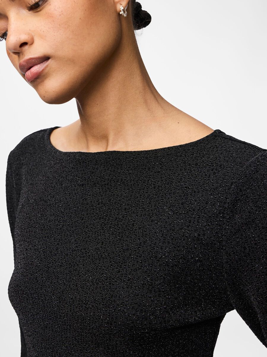 Jina Glitter Top (Black/Black Lure)