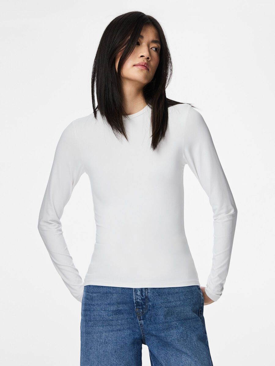 Lula Long Sleeve Top (Bright White)