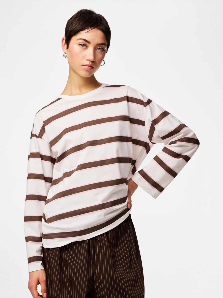 Mila Long Sleeve Top (Coffee/Quartz)