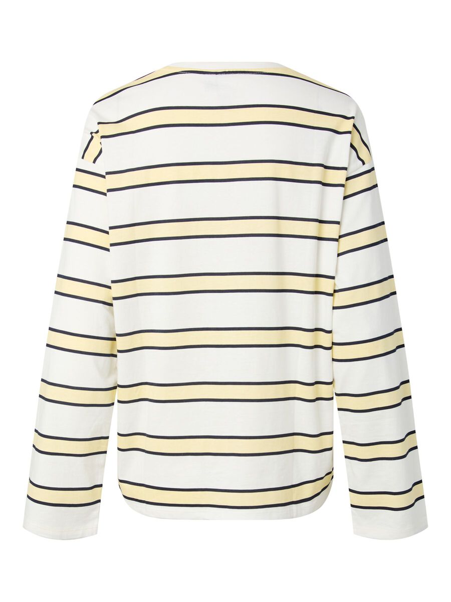 Mila Long Sleeve Top (French Vanilla/Maritime)