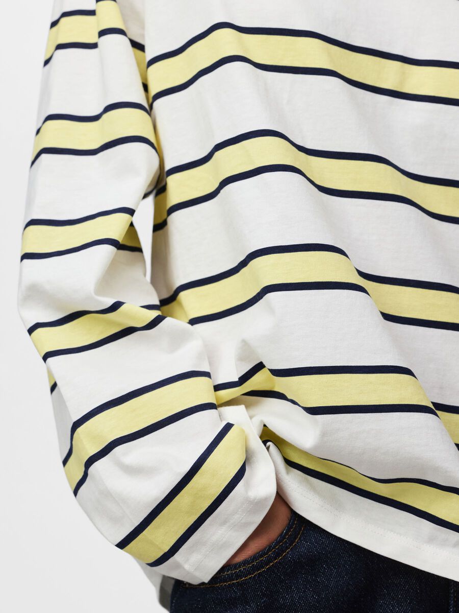 Mila Long Sleeve Top (French Vanilla/Maritime)