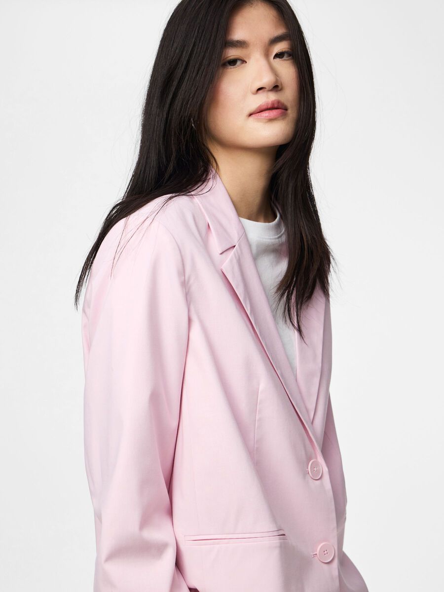 Roz Loose Blazer (Roseate Spoonbill)