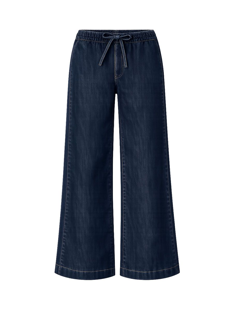 Gina Wide Leg Jeans (Dark Blue)