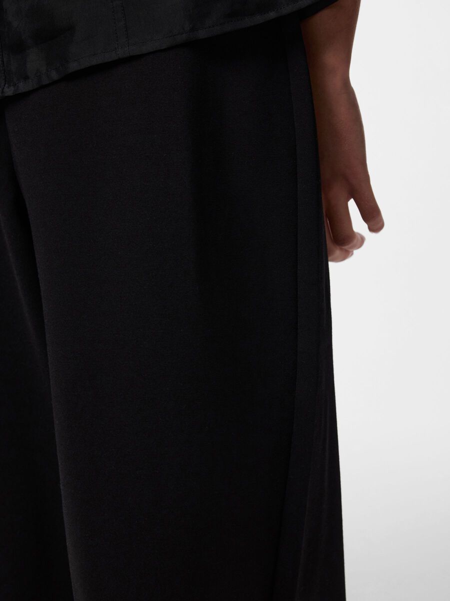 Hallie Wide Leg Trousers (Black)