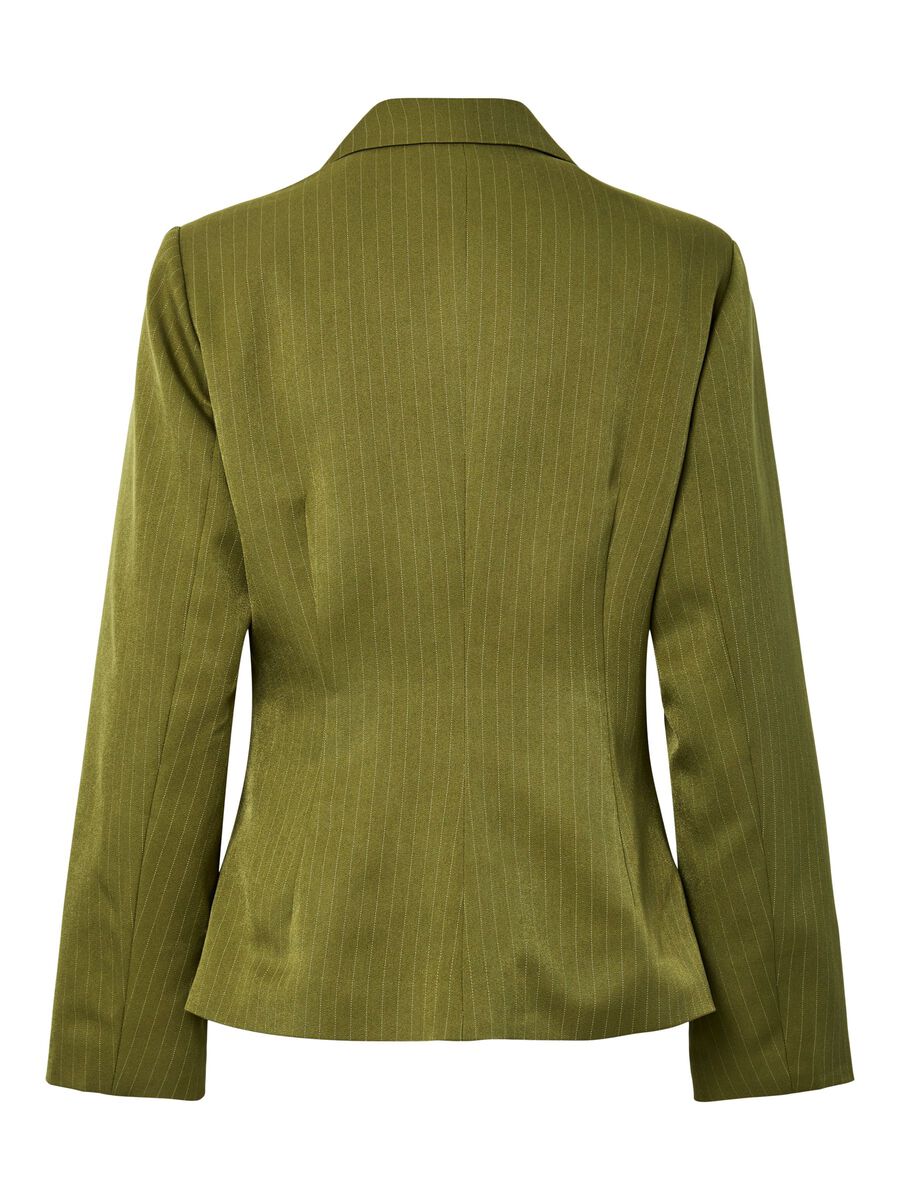 Faye Pinstripe Blazer (Sphagnum)