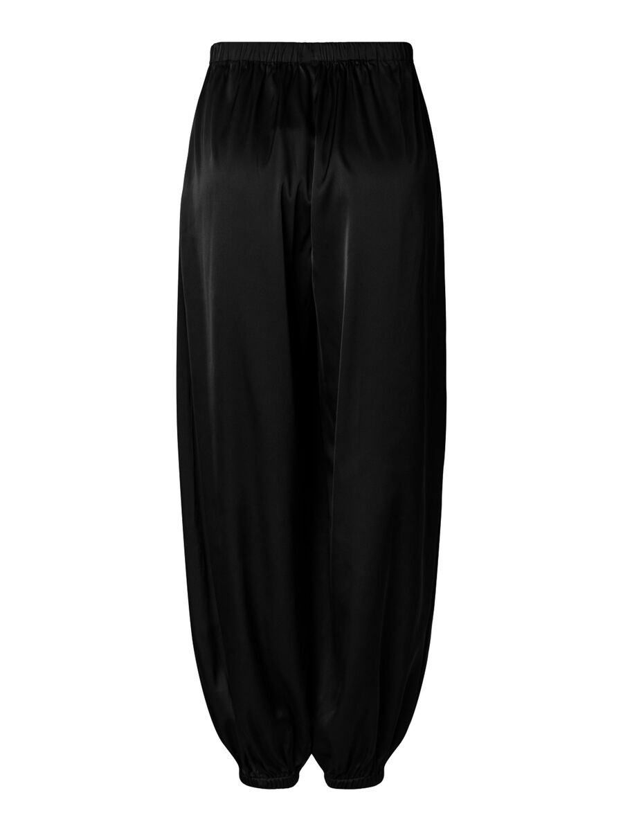 Festa Satin Balloon Pants (Black)